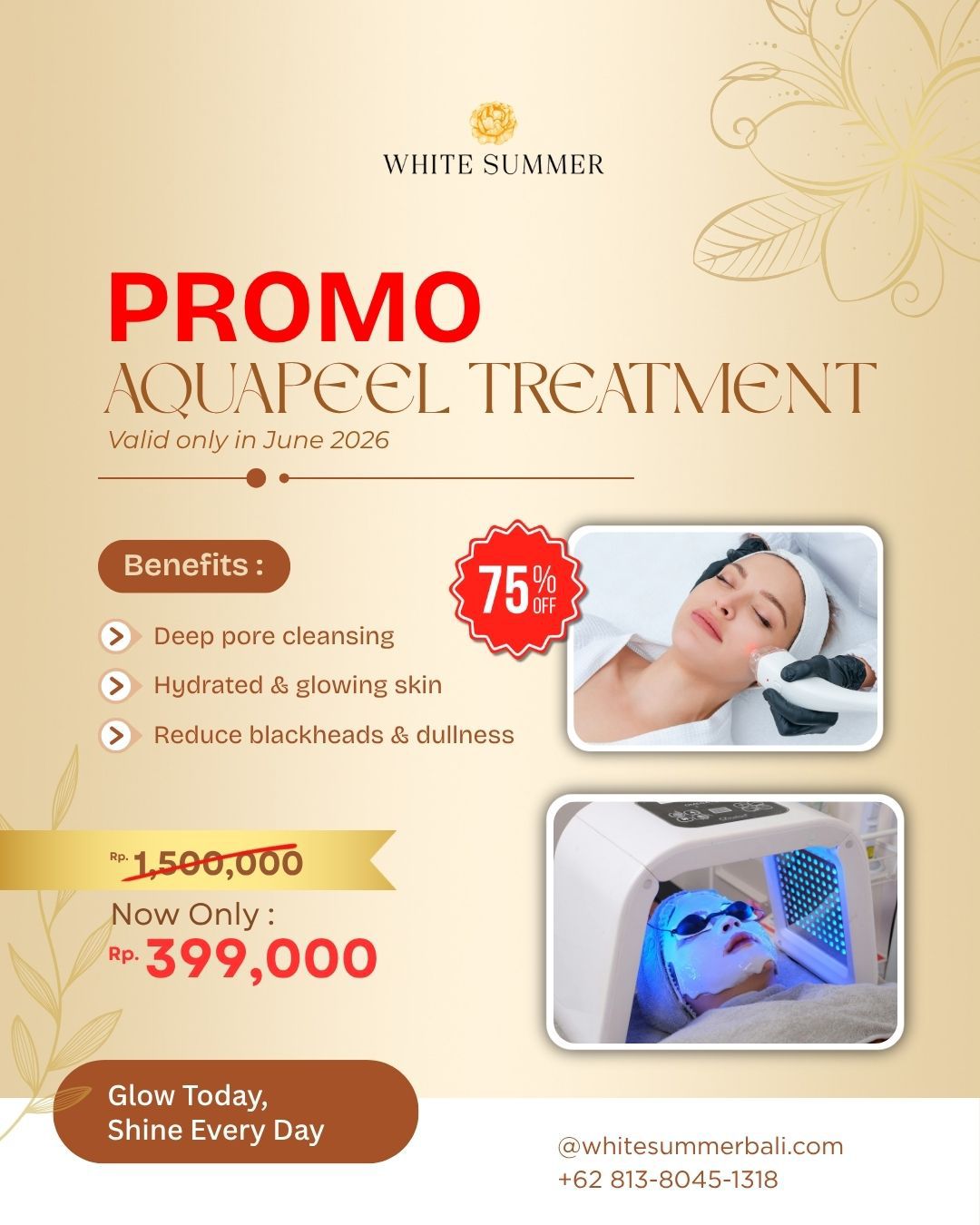 promo aquapeel in bali